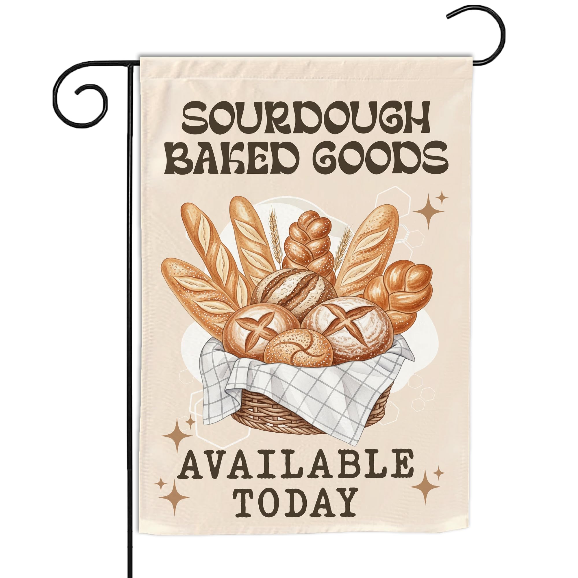 VOTANTA (12"x18") Sourdough Bread Bakery Garden Flag Bakery Shop Sign In My Sourdough Era Bread Making Small Business Gifts Outdoor Sign Yard House Patio Decorations Welcome Garden Flag Double Sided