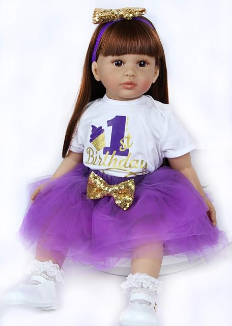 Foto 2 de 7 de ZIYIUI Muñecas Reborn 24 Pulgada 60 Cm Bebe Reborn Niña Suave Silicona Vinyl Realista Newborn Reborn Toddlers…