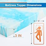 Sweetcrispy Jumeau XL Matelas en mousse de mémoire Topper, 3 Toppers de lit infusés en gel épais de pouce pour jumelles XL Lit de taille, Pads de matelas doux respirant pour canapé-lit, RV, Campeur bleu