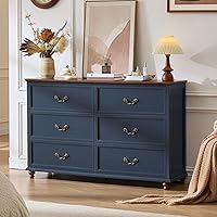 Vista 27 de Mesita de noche estilo granja con estación de carga, mesa auxiliar de 61 cm de ancho con 2 cajones, cómoda marrón para dormitorio, cómoda de cajones