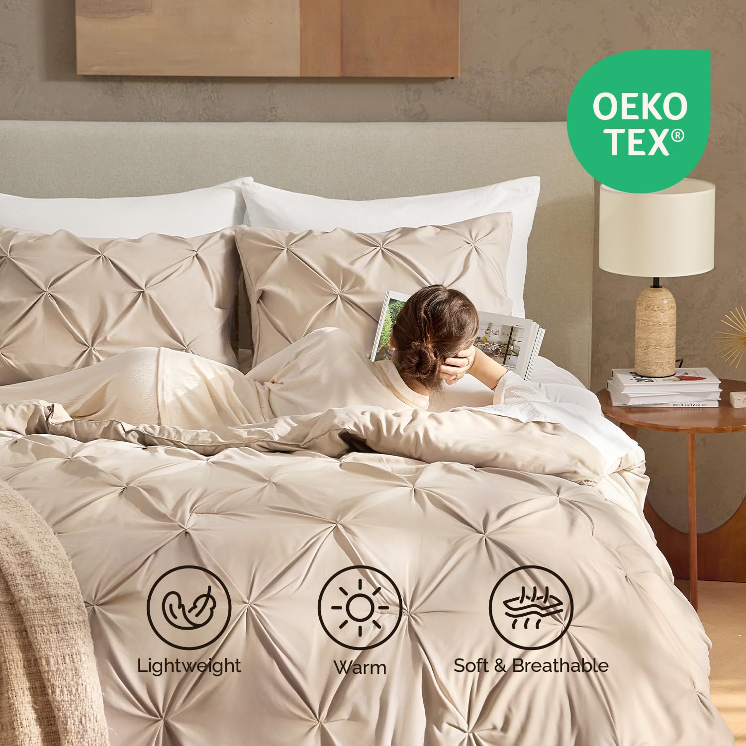 Amazon.com: Andency Wheat Comforter Queen Size(90x90Inch), 3