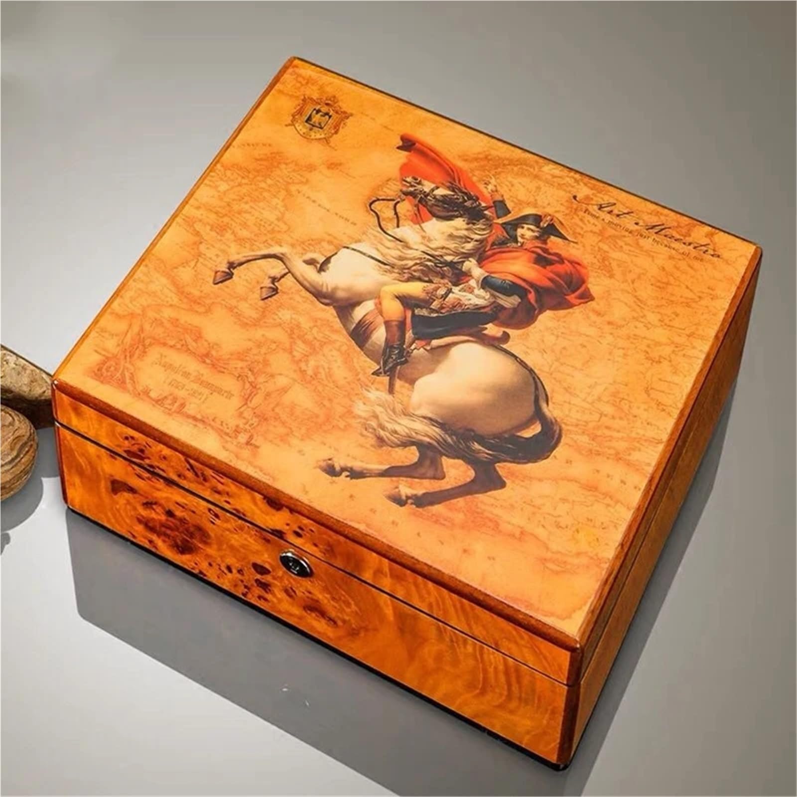 Cajas de almacenamiento relojes madera con 8 ranuras