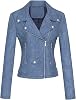 Women's Leather Jacket, Biker Jacket, Transitional Jacket, Leather Women's Jacket - Lapels with Buckle