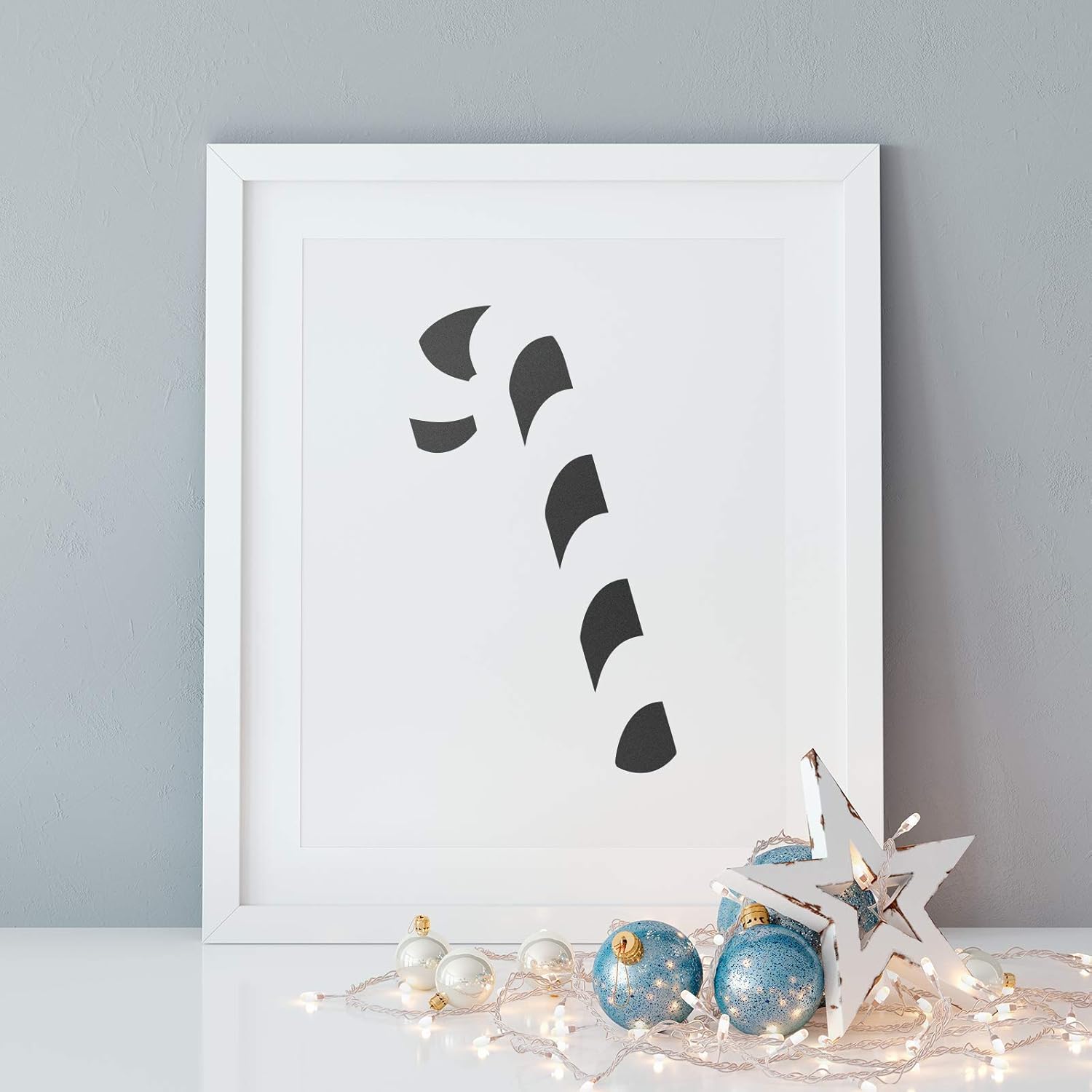 Candy Cane Stencil - Christmas Decor, Christmas Stencil for Painting, Christmas Signs, Drawing Stencils for Wood