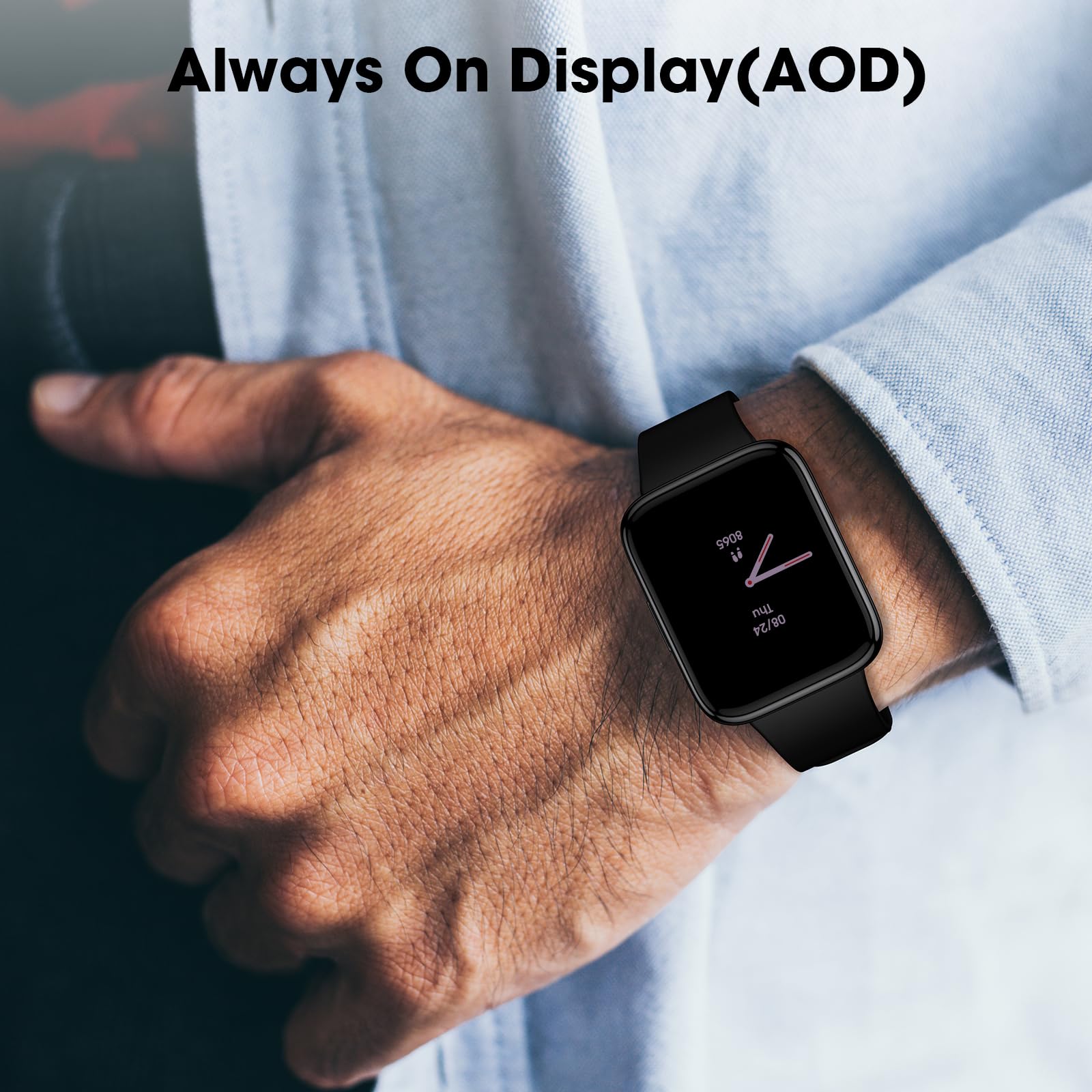 Smart Watch for Men, Aluminum Alloy Frame with 1.78"AMOLED Screen, Fitness Tracker with Heart Rate Blood Oxygen Sleep Monitor IP68 Waterproof, Step Counter Pedometer Calorie Compatible for Android iOS