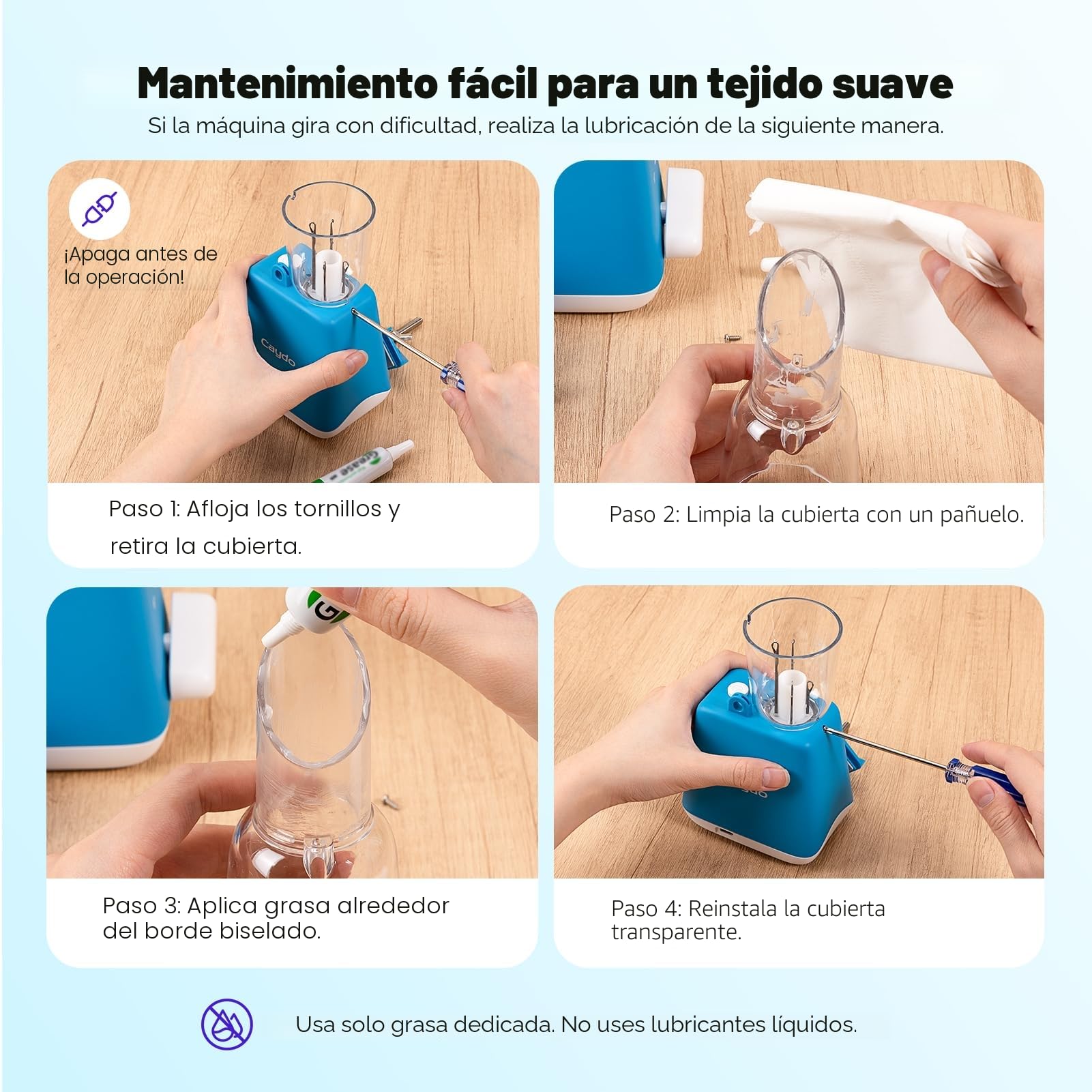 Caydo Tricotin Automatique, Machine de Tricotar Tejer, Eléctrico Máquina de Tejer, Mini Molino de Tejer, Herramienta de Tejer para el Hogar, DIY Máquina de Ganchillo para Adultos y Niños, Patente