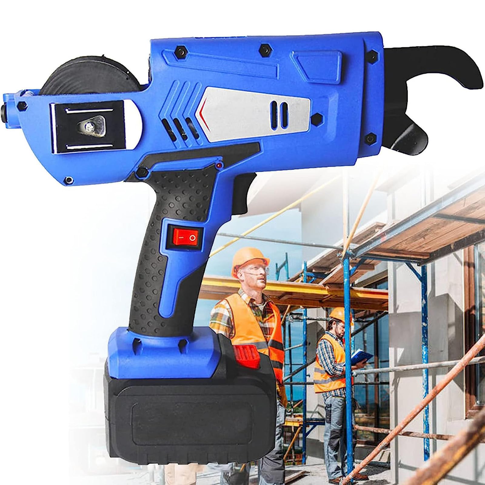 Aserzenith 1 Electric Rebar Tier Tying Machine,8-34Mm 3200Mah 0.8S Tying Time,Rebar Tier Tying Machine,Automatic Rebar Tying Machine,Rebar Tying Machine Tool,Cordless Rechargeable Rebar Tier