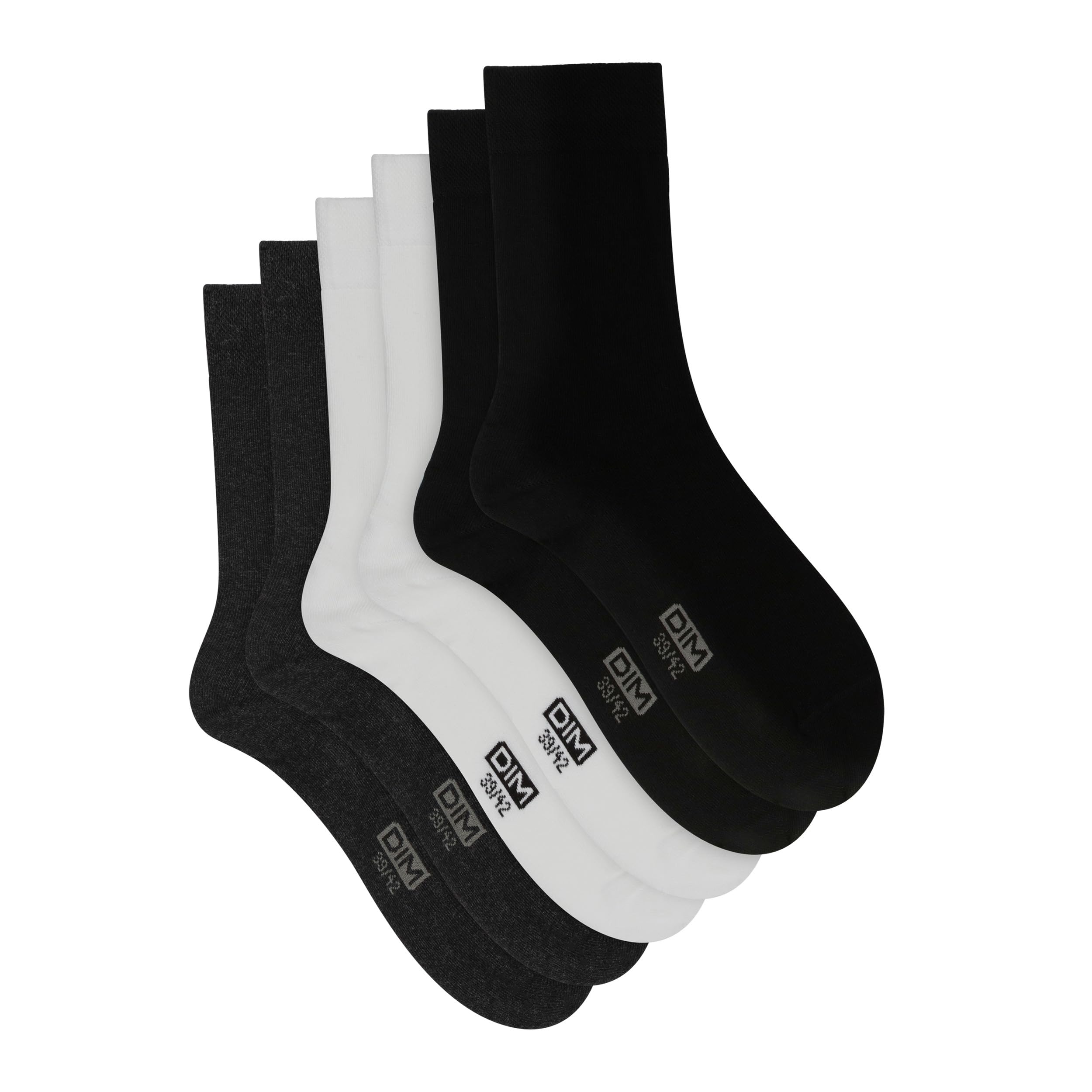 DIM Men - Set of 3 Breathable Cotton Socks | Daily Comfort | French Label
