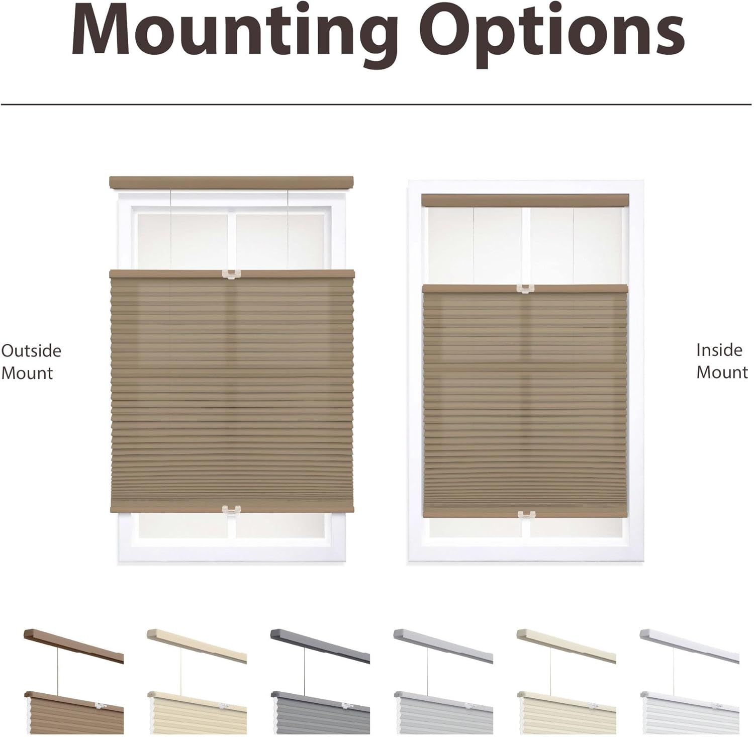 DEZ FURNISHINGS Cordless 1.5 Light Filtering Top Down Bottom Up Cellular Shade, 39 W x 36 H, Latte DEZ FURNISHINGS Cordless 1.5 Light Filtering Top Down Bottom Up Cellular Shade, 39 W x 36 H, Latte