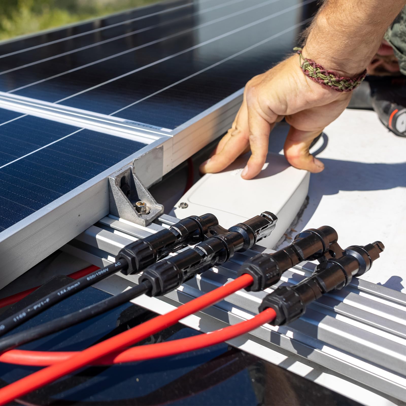 Connettori solari a T Connettori paralleli del pannello solare IP67 Impermeabile 1 a 2 Cavo adattatore solare per collegamento parallelo tra pannelli solari