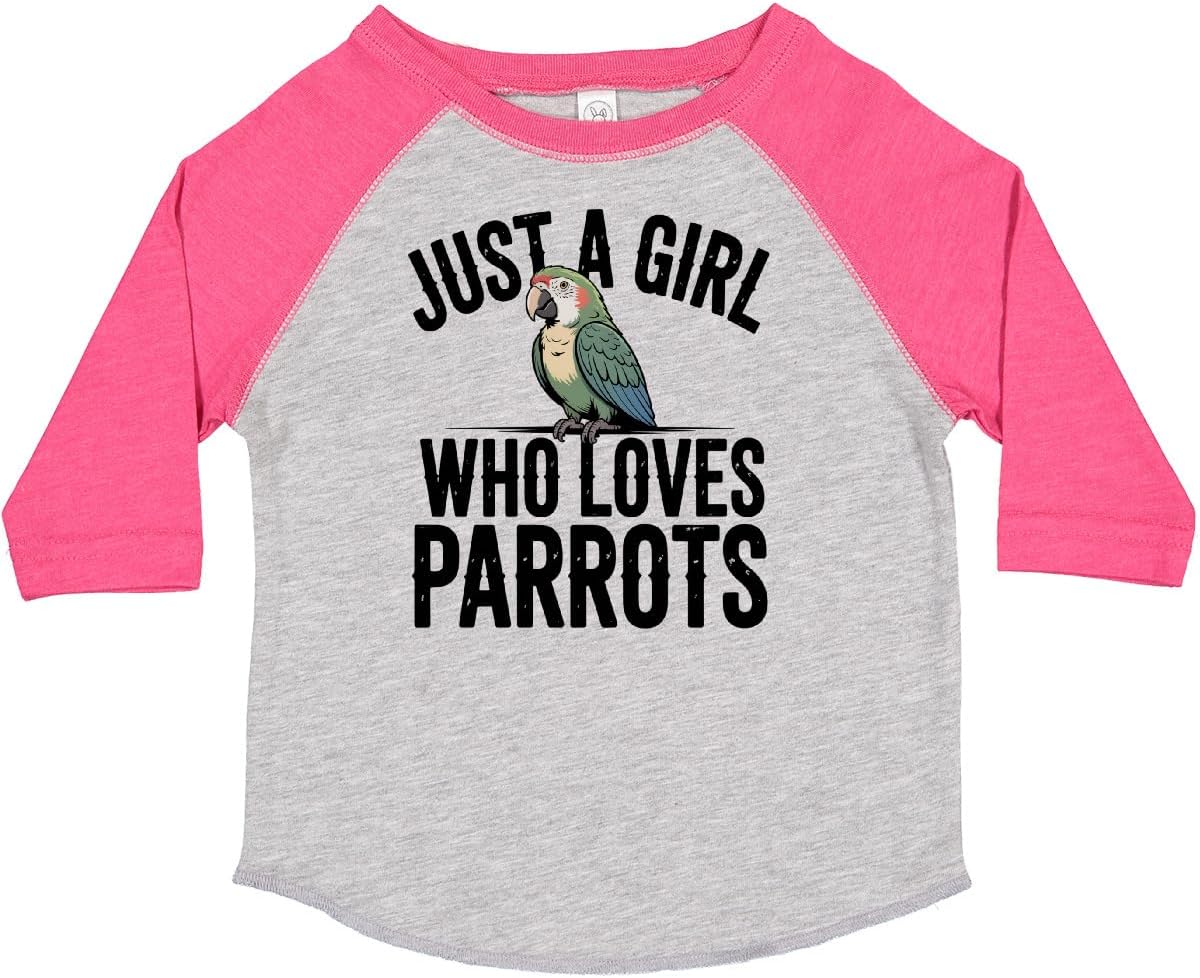 inktastic Just a Girl Who Loves Parrots Toddler T-Shirt