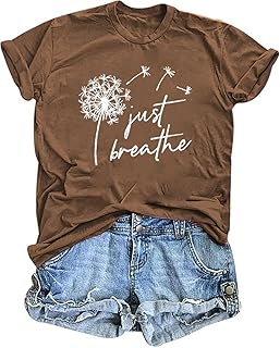 Vintage Floral T Shirts for Women Boho Wildflower Graphic Tees Cute Summ...