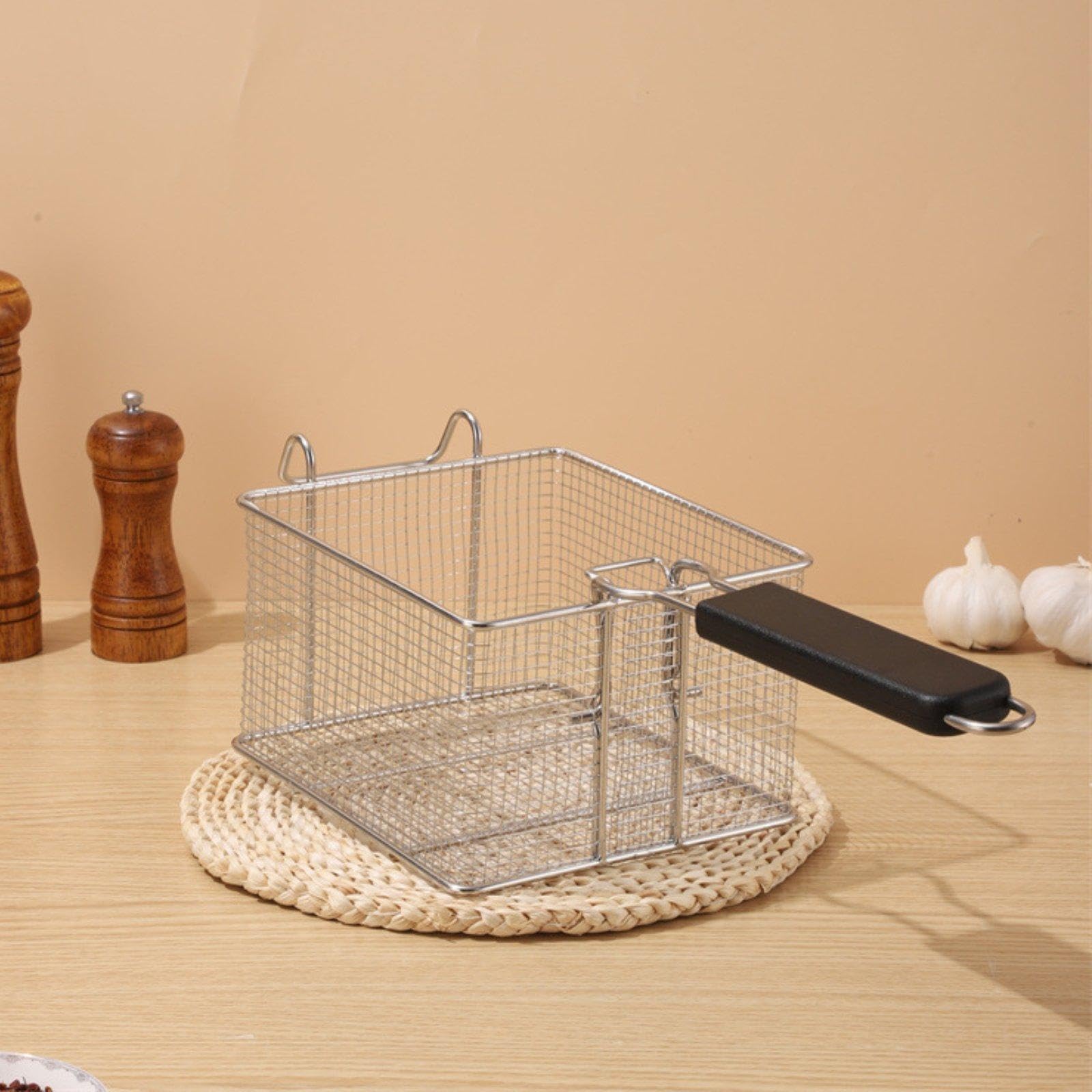 Panier à Friture Portable et Robuste pour La Maison, Les Barbecues et Les Fêtes, M