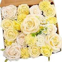 Vista 16 de Flores artificiales, peonías rosas, peonías de seda, flores sintéticas de primavera, ramo de boda, despedida de soltera, pastel, flor, bricolaje