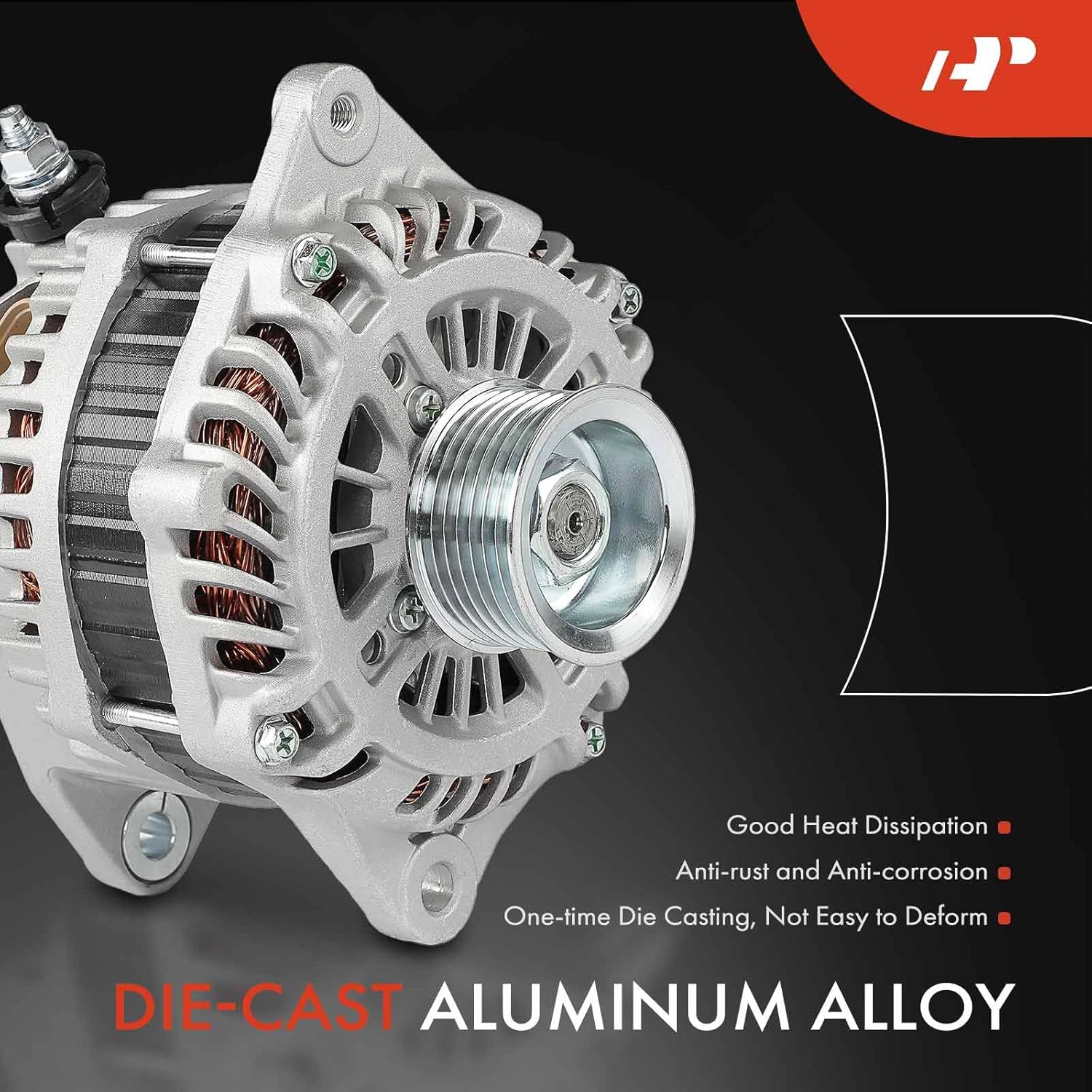 A-Premium Alternator Compatible with Nissan Murano 2016, Pathfinder 2017-2020, Maxima 2019-2022 & Infiniti QX60 2017-2020, 3.5L, 12V 150A 7-Groove Pulley Clockwise, Replace# A003TJ4691ZC, 23100-9UA0A