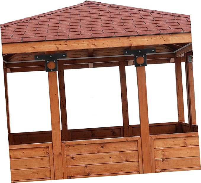 Soportes de viga para pérgola, 2 piezas, acero miniatura 5