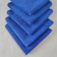 Vista 2 de RSV Clean - Toallas de microfibra de 12 x 12 pulgadas, color azul, paquete de 20 toallas de microfibra prémium para limpiar vidrio, cocinas, baños