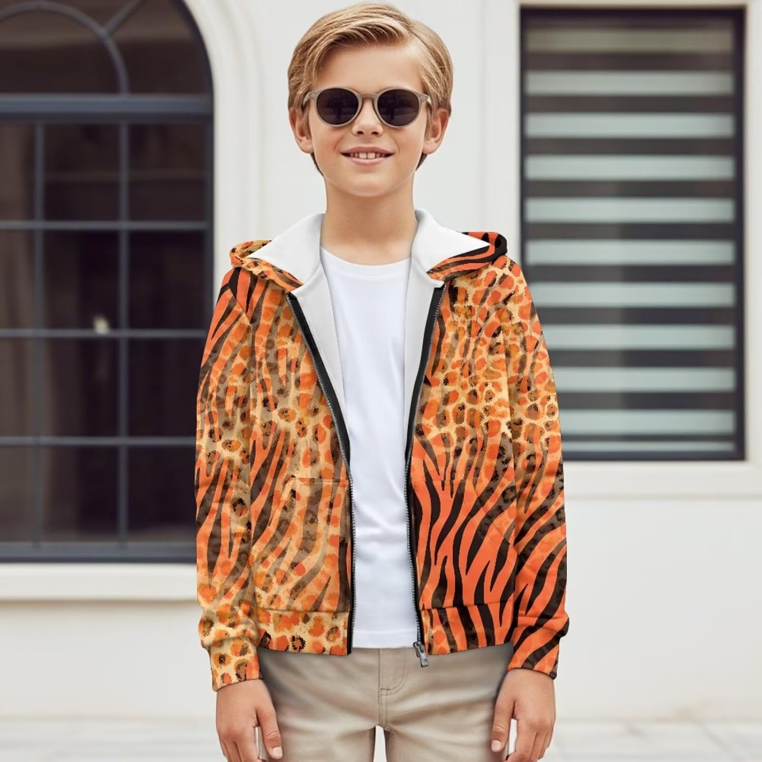 Lightweight Zip Up Hoodie with Pockets for Boys Girls Youth Comfy Casual Athletic Sportswear Jacket Long Sleeve Size 8-16