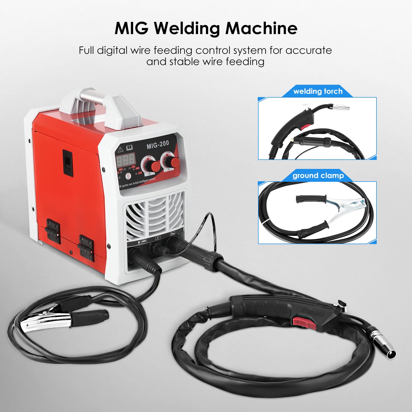 Aomdom Máquina de soldadura MIG/ARC/Lift TIG 3 en 1, soldadora inversora IGBT de 300 A con pantalla LCD, soldadora portátil de 220 V para uso profesional y doméstico