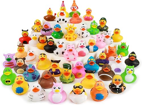 Miniatura 8 de XY-WQ Rubber Duck - Paquete de 150 juguetes de baño para Jeep, pato flotante a granel para niños, accesorios para baby showers, recuerdos de fiesta,