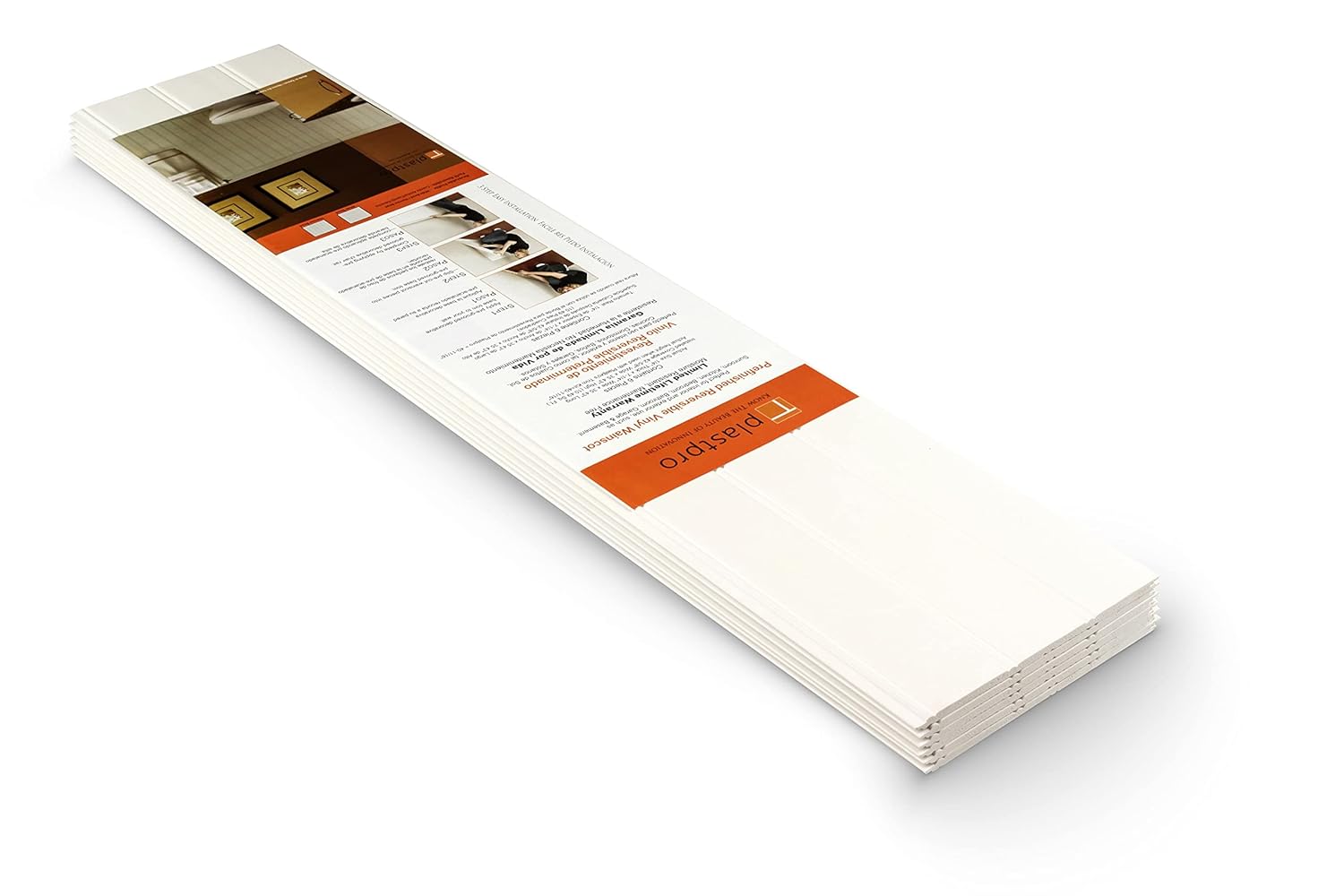 PVC Wall Panels - 3 Foot Accent Wall Panels Reversible for Interior Wall Decor, Easy to Install Wainscoting Panels for Wall Home Decor - Home Improvement White PVC Panels for Walls (6 Piece)