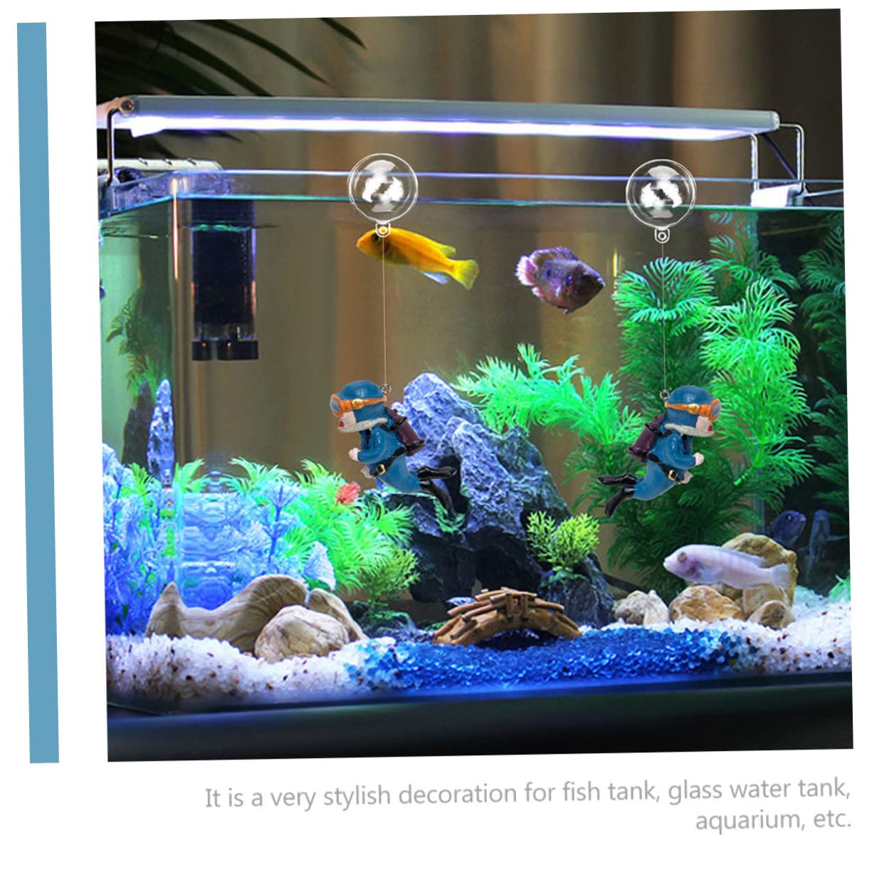 OUNONA 5 Ensembles Décoration D'Aquarium Petite Figurine De Plongeur Flottant Miniature Adorable Décoration D'Aquarium Figurine De Plongée Flottante pour Aquarium 2 pièces * 5