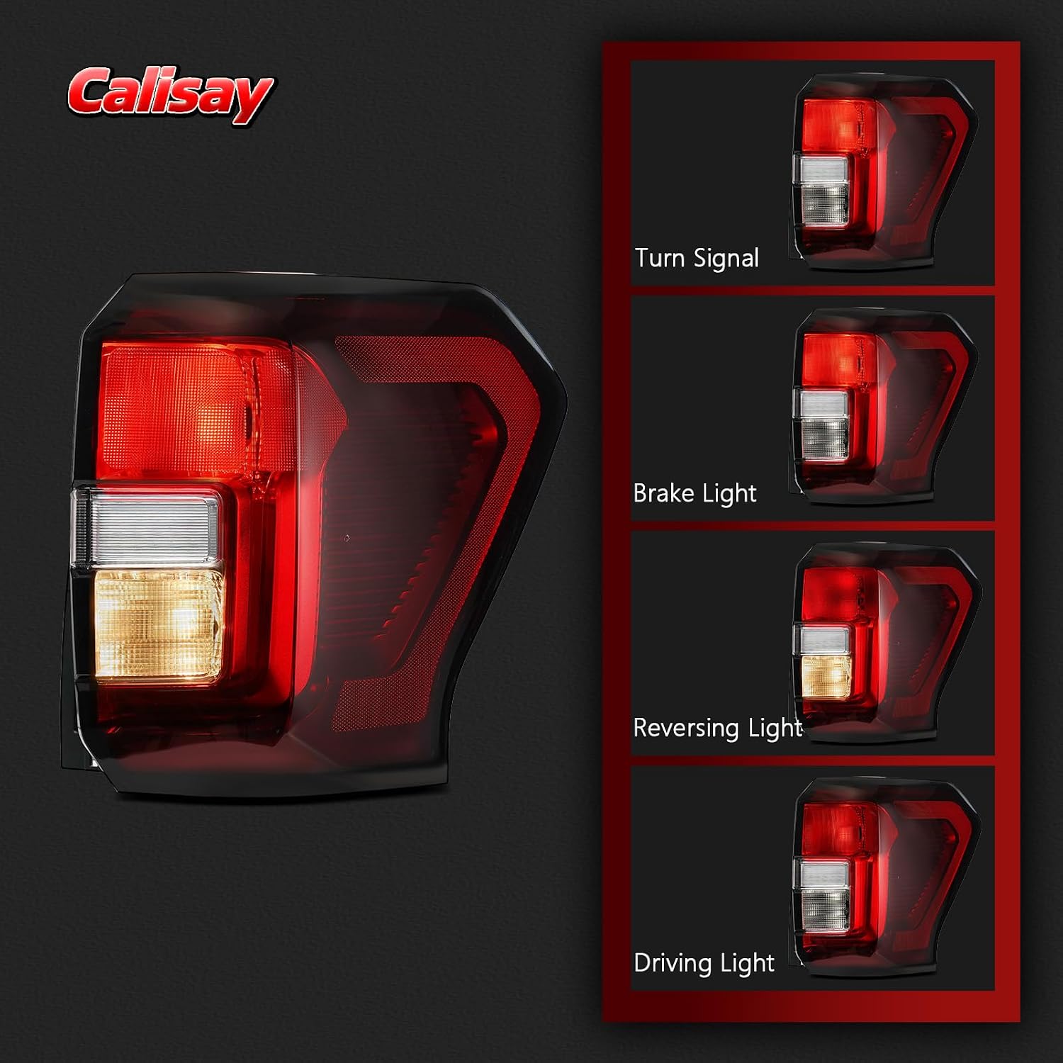 Black Bezel Halogen Tail Light Compatible with 2022-2024 Ford Expedition Taillights Rear Brake Lamp Rear Reverse Stop Brake Lamp Replacement for OEM#NL1Z13404D Right Passenger Side RH