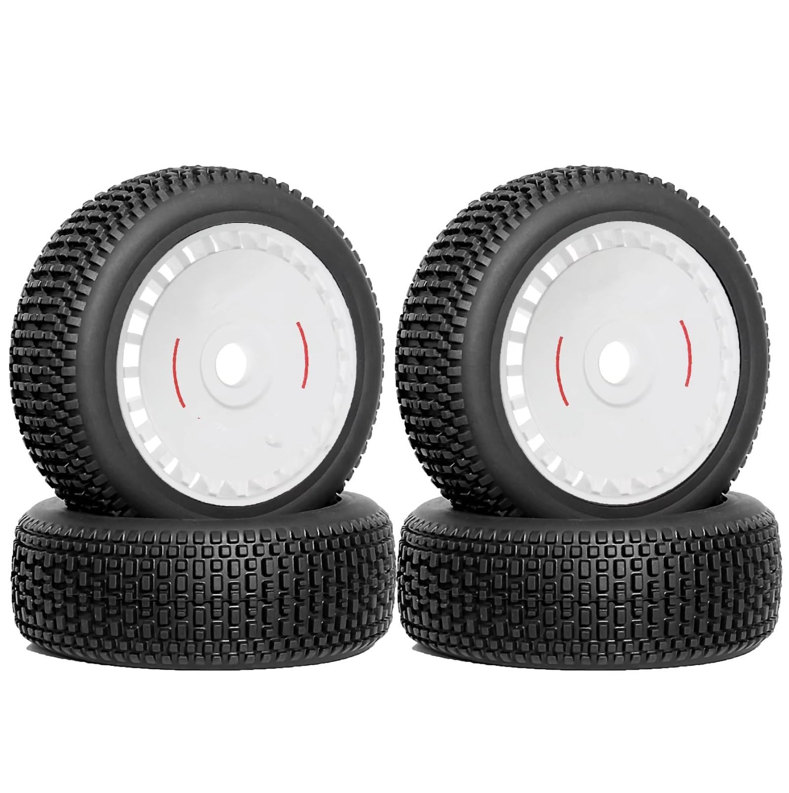 Per Arrma Per Talion 6S Per BLX Per Typhon 3S Per Redcat Per Team Per Losi Per HPI Per Kyosho Per Hobao 1/8 Pneumatici Ruote 4 Pezzi Esagonali 17mm Rc Accessori Giocattoli Rc