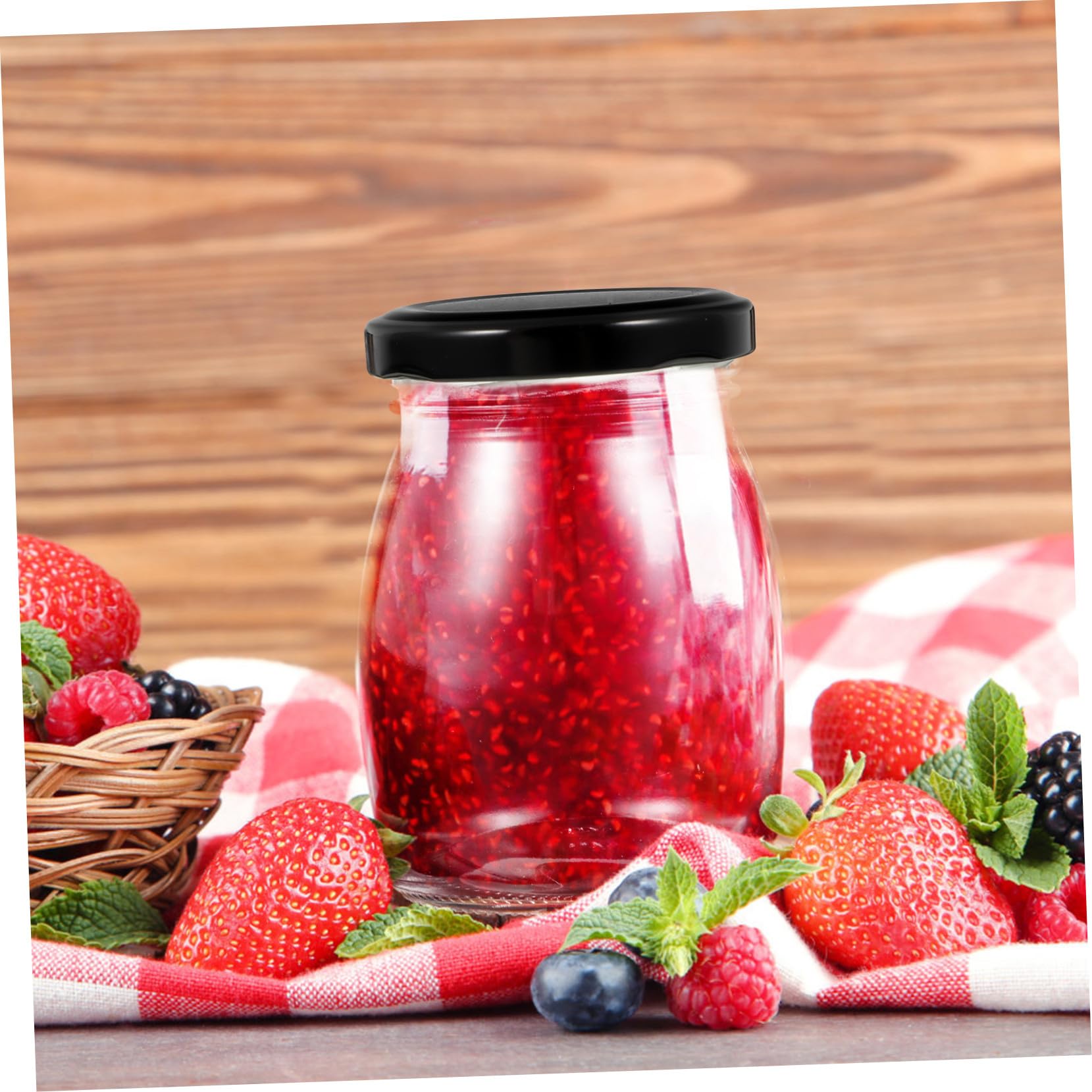Ciieeo 10 Stück Teiliges Kleine Glasbehälter mit Metalldeckel Luftdichte Vorratsdosen für Küche Dessert Pudding Süßigkeiten Marmelade Vielseitige Aufbewahrung Sichere Glasflaschen