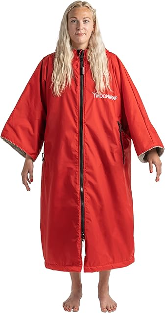 Frostfire Moonwrap - Adult Unisex Changing Robe with Fleece Lining - Waterproof Windproof Oversized Coat
