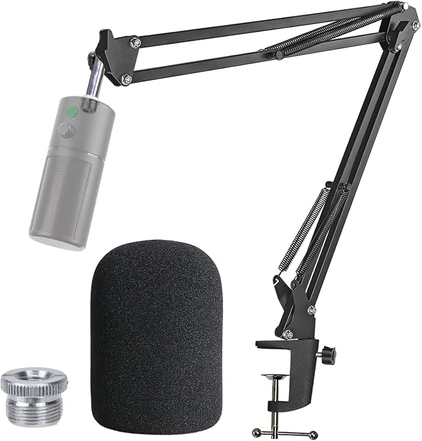 Razer Seiren X Stojak na mikrofon z filtrem pop - ramię wysięgnika mikrofonu z piankową osłoną przednią do mikrofonu, Razer Seiren X Streaming od YOUSHARES