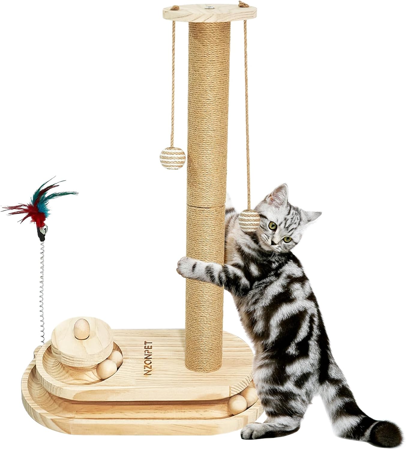 NZONPET Cats Scratching Post 34.3" Tall Scratch Post