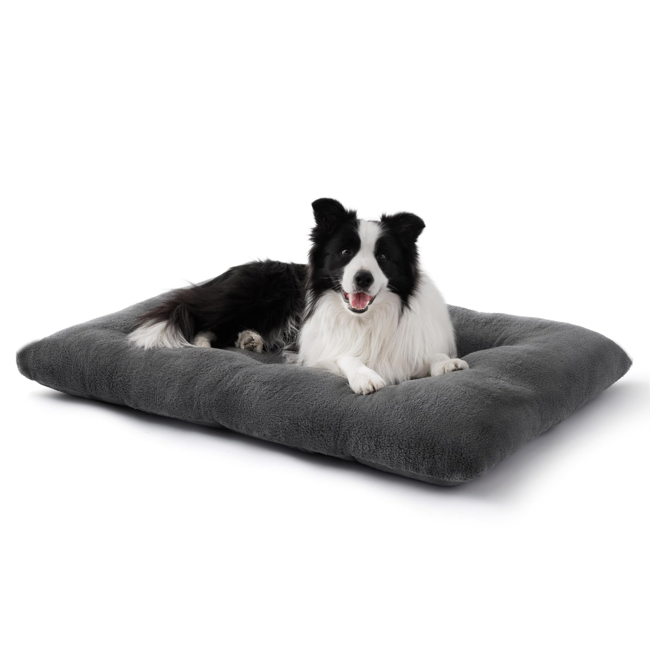 Bedsure XL Dog Crate Bed Washable, Calming Dog Mattress, 104x69x8cm, Grey | XL Size Calming Pet Mattress, Thick Warm Cushion tor Extra Large Dogs, Non Slip Bottom, Easy Washable Design