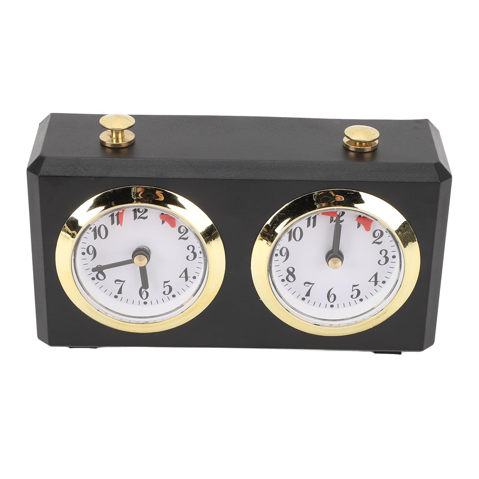 Fabater Orologio da Scacchi Analogico Professionale, Timer Meccanico per Scacchi a Carica per Competizione, Meccanismo Portatile Multifunzionale con Grandi Quadranti di Facile Lettura per Cinesi,