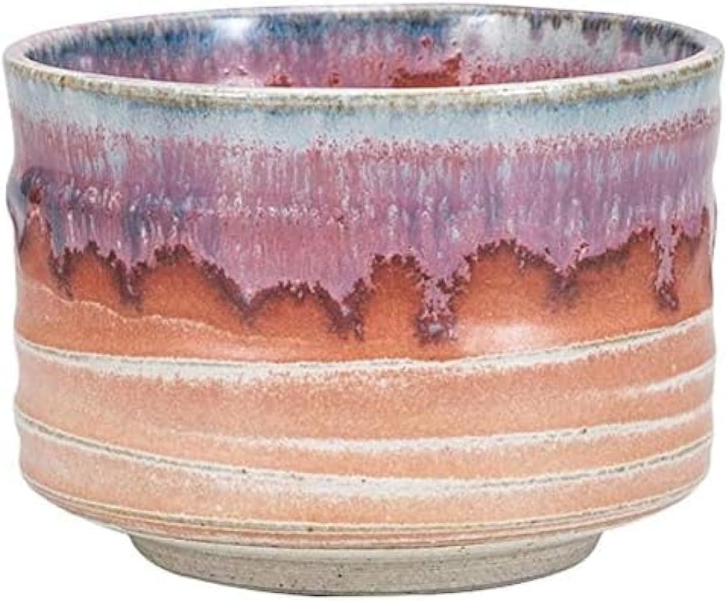 Japanese Mino Ware Pottery Matcha bowl 4.3 Inches Diameter Tea Cup for Tea Ceremony, Hagi Midori Nagashi from Japan KG731