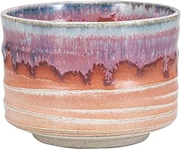 Japanese Mino Ware Pottery Matcha bowl 4.3 Inches Diameter Tea Cup for Tea Ceremony, Hagi Midori Nagashi from Japan KG731