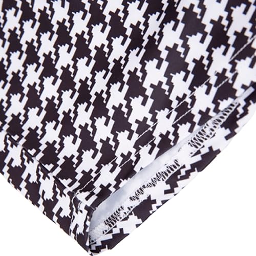 Miniatura 6 de Camiseta de manga larga para hombre con cuello alto y cuello alto a cuadros diseño de pata de gallo