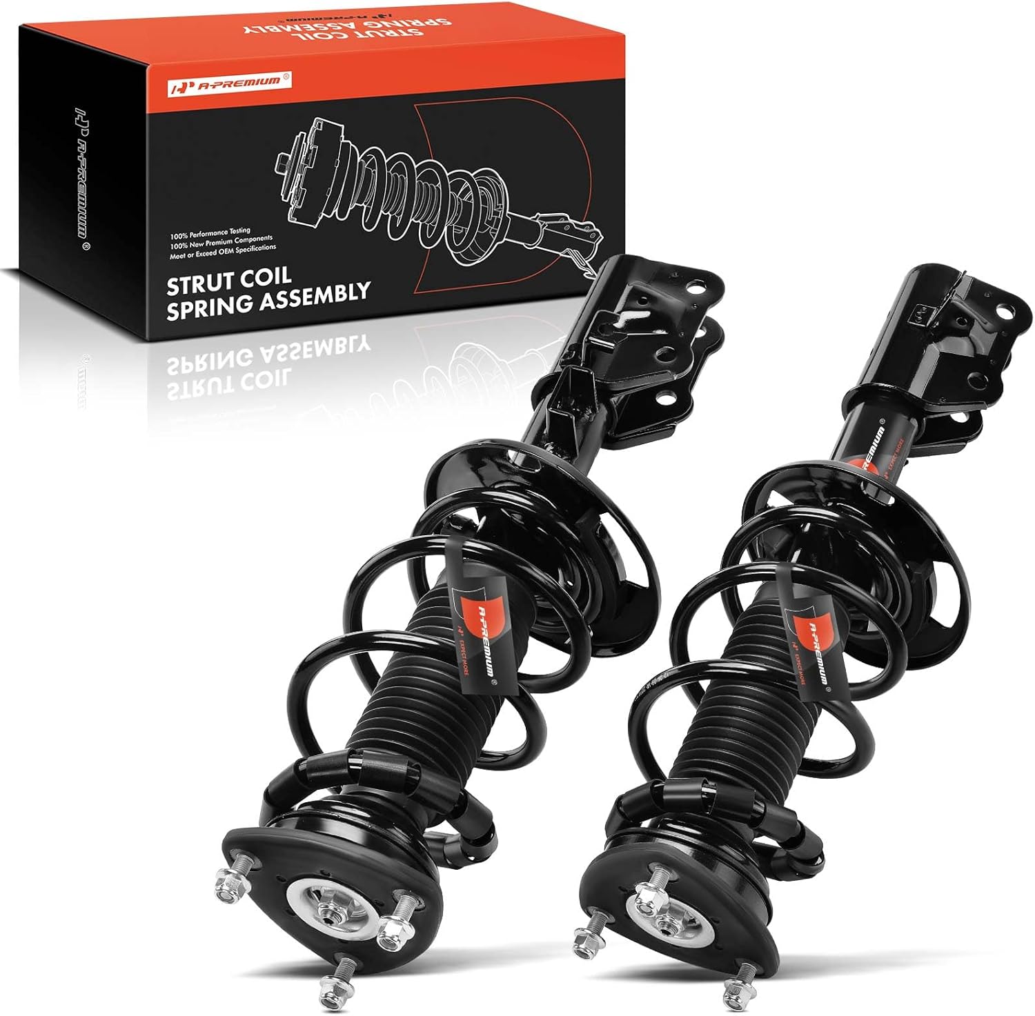 A-Premium Front Pair (2) Complete Strut & Coil Spring Assembly Compatible with Mazda CX-3 CX3 2016-2021, Driver and Passenger Side