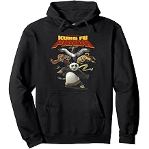 Kung Fu Panda Group Shot Action Portrait Movie Logo Pullover Hoodie