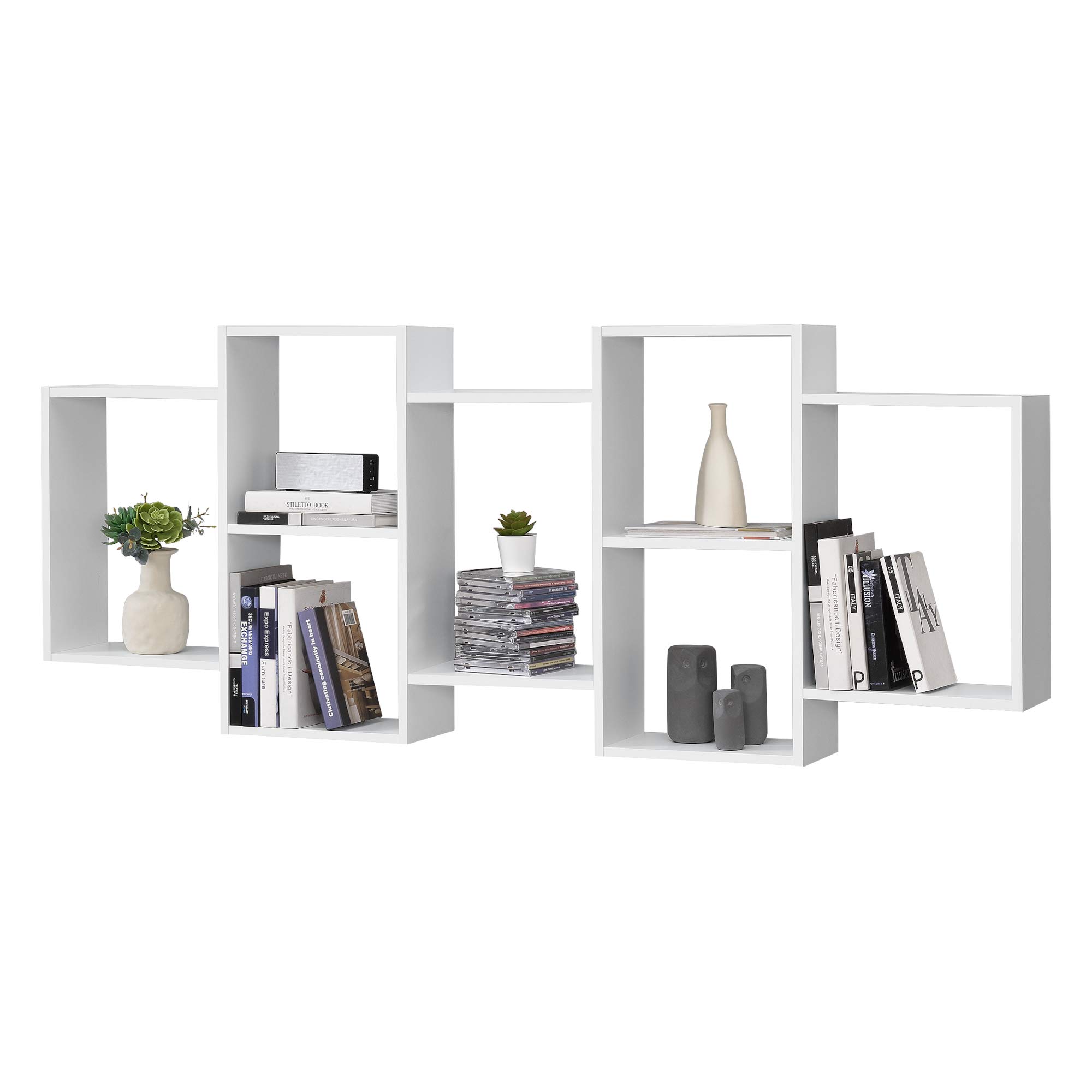 SUPPORTO DI STOCCAGGIO Mensola Muro Bianca Autoportante Scaffale EUR 18 - Foto 9