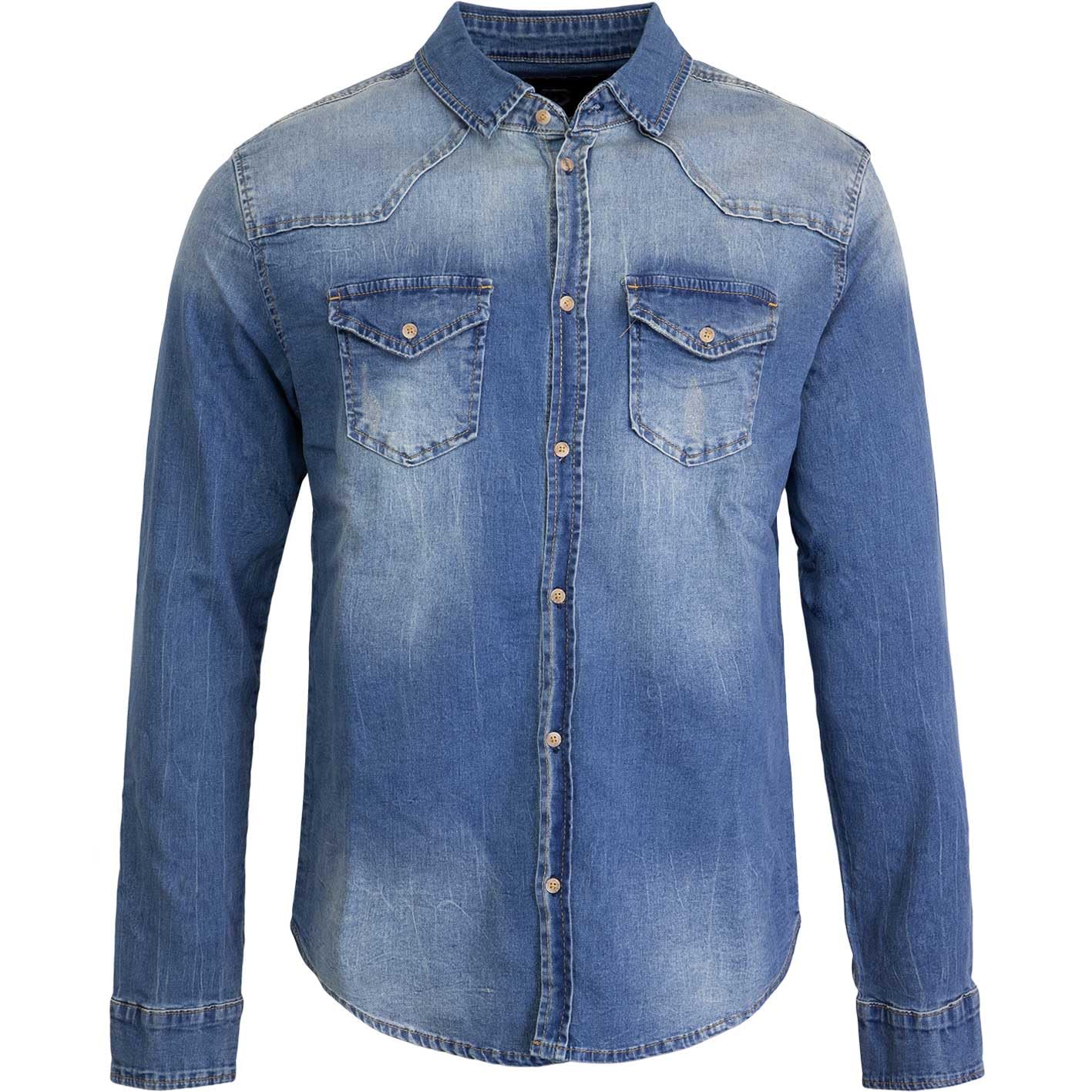 Brandit Denim Long Sleeve Denim Shirt