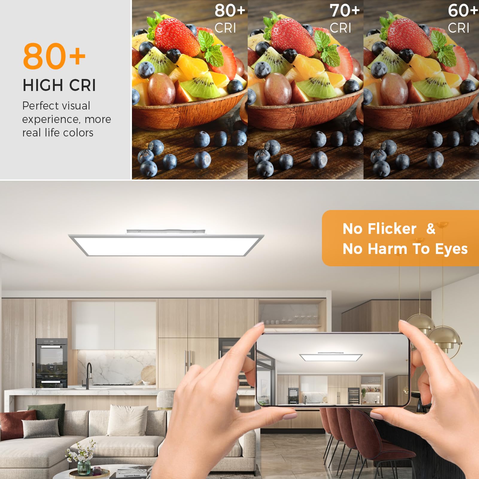 Led-plafondlamp, dimbaar, 120 x 30 cm, met geheugenfunctie, plafondlamp, woonkamer, 52 W, met afstandsbediening, ledpaneel, rechthoekig, 2700 K-6500 K, plafondlamp, warmwit/koud wit, voor keuken Led-plafondlamp, dimbaar, 120 x 30 cm, met geheugenfunctie, plafondlamp, woonkamer, 52 W, met afstandsbediening, ledpaneel, rechthoekig, 2700 K-6500 K, plafondlamp, warmwit/koud wit, voor keuken