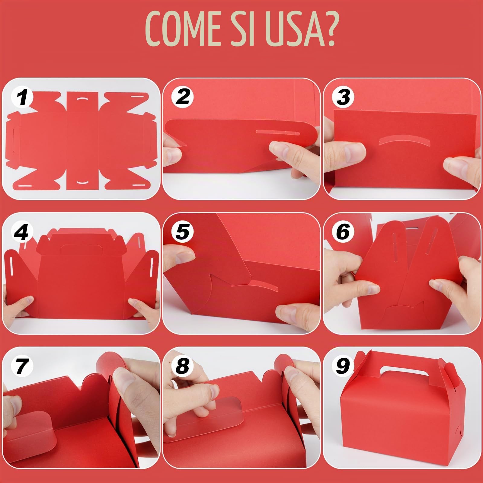 GXFCING Confezione da 30 Scatole Regalo Rosse con Coperchio, 16,3 x 9,3 x 8 cm, Scatola Cartone Regalo per Feste di Compleanno per Bambini, Matrimoni, Baby Shower, Natale