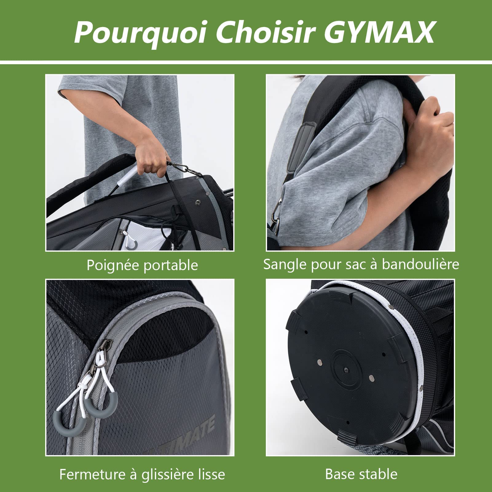 GOPLUS Sac de Chariot de Golf 14 Compartiments séparés avec Capuche Anti-Pluie, Sac de Voyage de Golf léger et Portable avec Housse Anti-poussière, bandoulière, Sac étanche pour Objets de Valeur