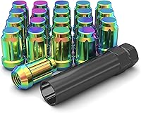 Vista 11 de White Knight M12x1.50 Tuerca de llanta de bellota de siete estrías con llave para ruedas seleccionadas de mercado o fábrica con asiento regular