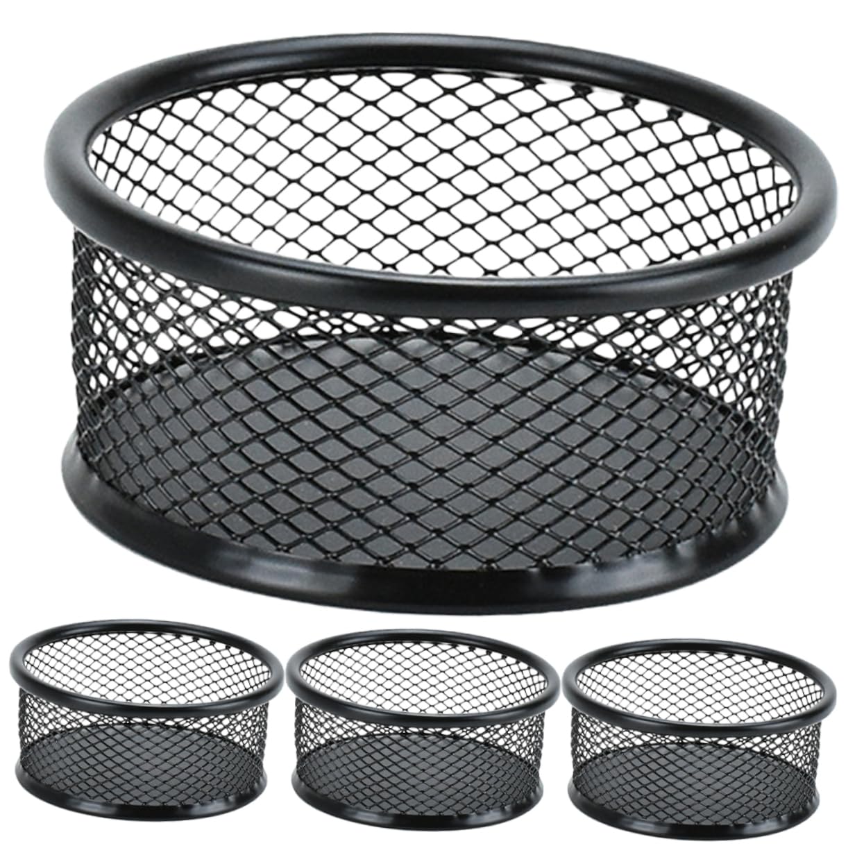 NAMOARLY 8-piece Iron Mesh Paperclip Holder for Desk Binder Organizer Office Supplies Paperclip Storage Box