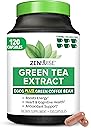 Zenwise Health Green Tea Extract Capsules for Men & Women - EGCG Supplement with Green Coffee Bean Extract Boosts Energy & Memory - Immune Support for Skin, Brain & Hearth Health - Vegan - 120 Count
