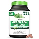 Zenwise Health Green Tea Extract Capsules for Men & Women - EGCG Supplement with Green Coffee Bean Extract Boosts Energy & Memory - Immune Support for Skin, Brain & Hearth Health - Vegan - 120 Count