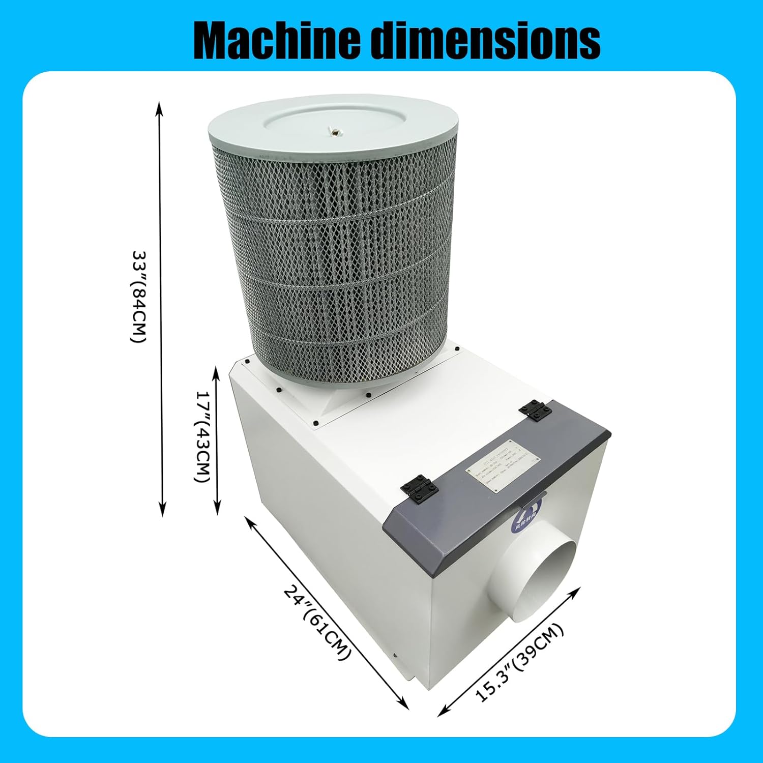 220V 3PH 2HP CNC Machine 98% Filtration Efficiency Tool Processing Center Oil Mist Collector Industrial Soot Purifier 1000-1117CFM Oil Mist Water Mist