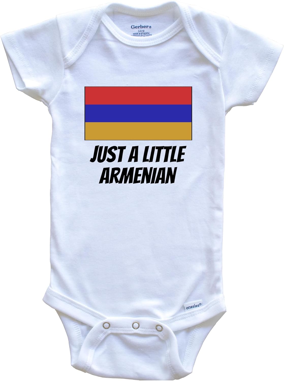 Really Awesome Shirts Just A Little Armenian Cute Armenia Flag One Piece Baby Bodysuit